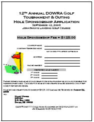Hole Sponsor Signup