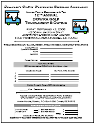 Team and Dinner Registration