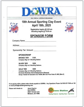 Clay shoot sponsor form